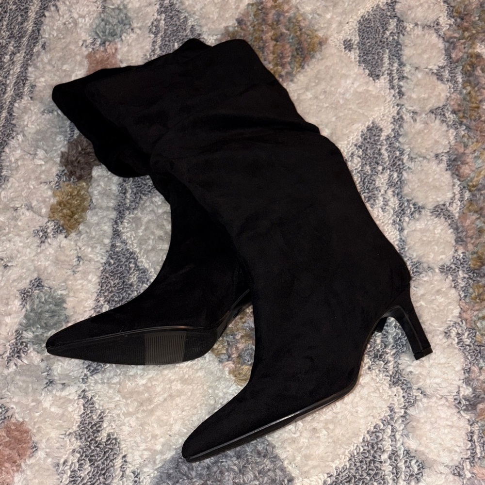 Time & Tru Slouch Boots with Kitten Heel